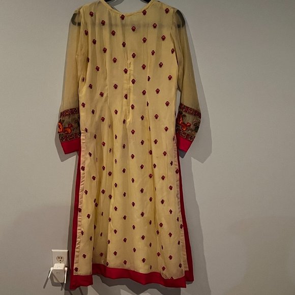 2 piece set, embroidered kameez with Dupatta, Georgette - Picture 5 of 5